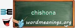 WordMeaning blackboard for chishona